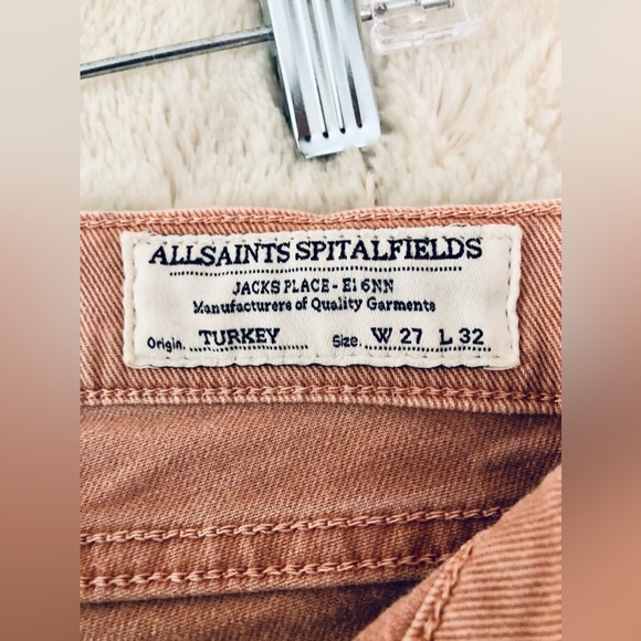 ALLSAINTS•SPITALFIELDS•CORAL•SKINNY JEANS•SIZE-27waist 32length - Picture 9 of 9